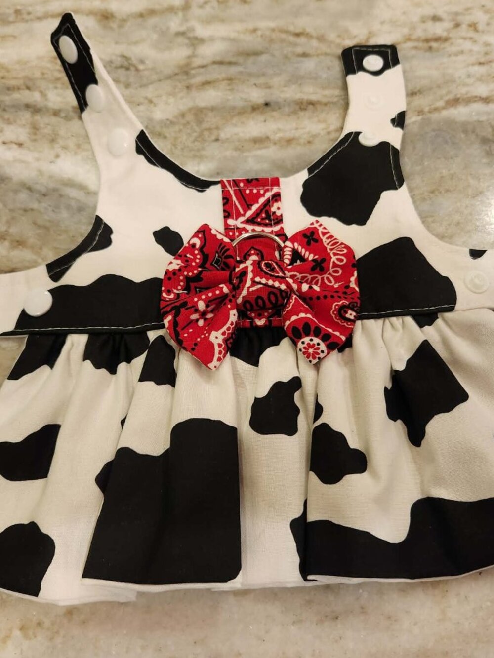 REALLY CUTE !  Cowgirl bandana custom XXS harness dress.